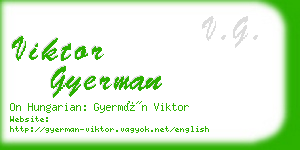 viktor gyerman business card